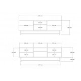 Hanah home wood walnut tv polica