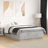 vidaXL Okvir kreveta boja betona 120x190 cm od konstruiranog drva | shoptok.hr