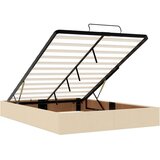 vidaXL Otomanska postelja z vzmetnico krem 140x200 cm blago | Shoptok.si