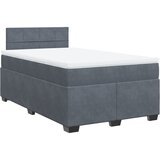  The Living Store Box spring postelja z vzmetnico temno siva 120x200 cm žamet - Box Spring Postelja, (21490430) | Shoptok.si