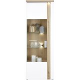 Hom`in vitrina, barve hrasta, bela, visoki sijaj | Shoptok.si