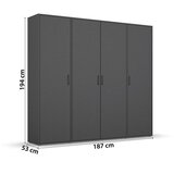 Modern Living Omara S Klasičnimi Vrati Voyager, Temno Siva | Shoptok.si