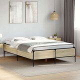 vidaXL Okvir za krevet boja hrasta 160x200 cm konstruiran drvo i metal | shoptok.hr