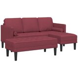  Set sofe s jastukom 2 pcs Vinska crvena Poliester | shoptok.hr