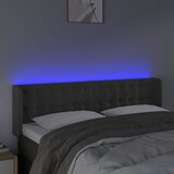  LED uzglavlje tamnosivo 147x16x78/88 cm baršunasto | shoptok.hr