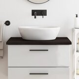 Kupaonska radna ploča tamnosmeđa 80x60x(2-4) cm tretirano drvo | shoptok.hr