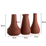 WALLXPERT vaza crease series set red | ePonuda.com