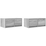 Furnova TV omarica 2 kosa siva sonoma 60x31x25,5 cm inženirski les, (21923712) | Shoptok.si