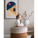 Wigiwama Rjava otroška vreča za sedenje iz tkanine bouclé Round – | Shoptok.si