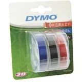 3x1 Embossing Labels Multi-Pack 9mm (red/blue/black)