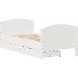 vidaXL Okvir kreveta bez madraca bijeli 75 x 190 cm masivna borovina | shoptok.hr