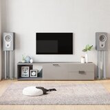 vidaXL Stalci za zvučnike 2 kom srebrni od kaljenog stakla s 4 stupa | shoptok.hr