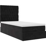  Otomanski okvir kreveta s madracima crni 80x200cm baršunasti | shoptok.hr
