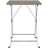  Sklopivi bistro stol sivi 55 x 54 x 71 cm od poliratana | shoptok.hr