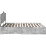  Krevetna konstrukcija s ladicama Betonski sivi 200 x 200 cm | shoptok.hr