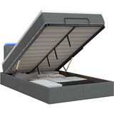  Krevet od pjene s madracem i LED-om Tamnosiva 120 x 190 cm | shoptok.hr
