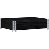  Vrtna sadilica crna 80x60 cm od masivne borovine | shoptok.hr