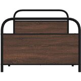  Posteljni okvir brez vzmetnice 107x203 cm rjavi hrast inž. les, (21609555) | Shoptok.si