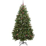 vidaXL Umjetno božićno drvce S LED lampica Zelena 240 cm PVC i metal | shoptok.hr