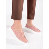 Sergio Leone Pink openwork lace-up sneakers by | Shoptok.si