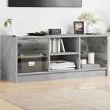 TV ormarić sa staklenim vratima boja betona 102x37x42 cm | shoptok.hr