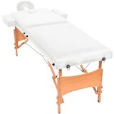 The Living Store 2-conska zložljiva masažna miza debeline 10 cm bela - Zložljiva Masažna Miza, (21417076) | Shoptok.si
