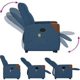  Masažni naslonjač na podizanje plavi od tkanine | shoptok.hr