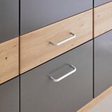 Mömax omara s klasičnimi vrati aalen, siva, hrast, š. 181 cm | Shoptok.si