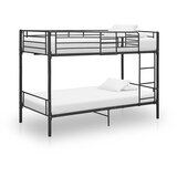  Krevet na kat crni metalni 90 x 200 cm | shoptok.hr