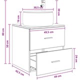  Umivaonik s policom Hrast artisan 49,5 x 44,5 x 66 cm | shoptok.hr
