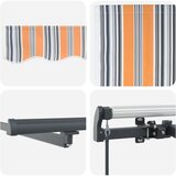  Skrovita tenda S LED lampica Šareni 300 x 250 cm tkanina | shoptok.hr