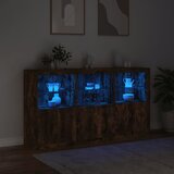  Komoda s LED svjetlima boja dimljenog hrasta 181,5x37x100 cm Smeđa | shoptok.hr