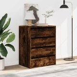  Kutna komoda s ladicama boja dimljenog hrasta 60x41x76cm drveni | Eponuda.com