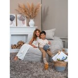 SLOWDOWN Svetlo siva vreča za sedenje iz rebrastega žameta Om 135 – | Shoptok.si