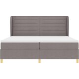  Krevet s opruga kutije Sivo-smeđa 200 x 200 cm tkanina | shoptok.hr