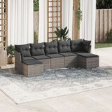 vidaXL 7-dijelni set vrtnih sofa sivi od poliratana | shoptok.hr