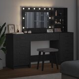  Toaletni stol s ladicama 3 pcs Crni hrast Konstruirano drvo | Eponuda.ba