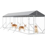  kavez za pse s krovom srebrni 2x10x2,5m pocinčani čelik | Eponuda.com