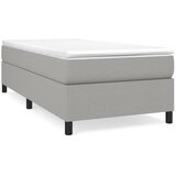  Okvir za krevet s oprugom svjetlosivi 90x190 cm od tkanine | shoptok.hr