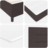  Krevet s uzglavljem i madracem Tamno smeđa 200x200 cm Tkanina | shoptok.hr