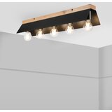  stropna svetiljka esme 5xE27/15W/230V crna/hrast | Eponuda.com
