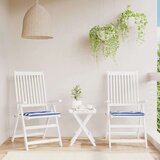 Blazina za vrtni stol 2 kosa modro bele črte 40x40x3 cm blago Cene