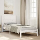 vidaXL Daljši posteljni okvir brez vzmetnice bel 100x220 cm trden les Cene