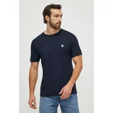 Tommy Hilfiger Bombažna kratka majica moški, mornarsko modra barva