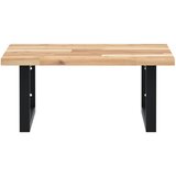  Zidna polica za umivaonik od čelika i masivnog bagremovog drva Smeđa 50 x 50 x 2 cm | Shoptok.si