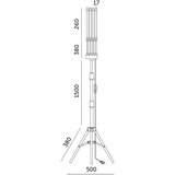  LED prigušiva podna lampa za gajenje biljaka VITARO 4xLED/7,5W/230V crna | Eponuda.com