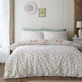 Catherine Lansfield Kremno bela posteljnina za zakonsko posteljo 200x200 cm Ella Poppy – | Shoptok.si