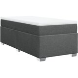  Krevet s oprugama i madracem tamnosivi 90 x 190 cm od tkanine | shoptok.hr