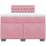 vidaXL Krevet s oprugama i madracem ružičasti 120 x 190 cm baršunasti | shoptok.hr