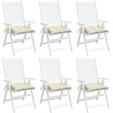  Jastuci za stolice 6 kom krem bijeli 40x40x7 cm tkanina Oxford | shoptok.hr